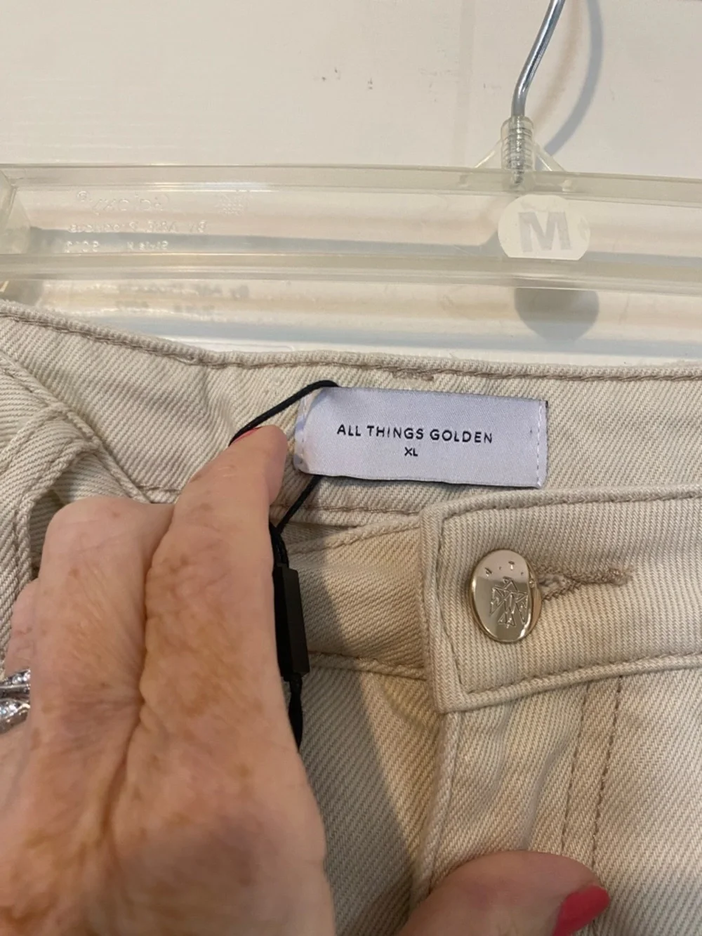 All Things Golden THE HIGH RISE DENIM STRAIGHT LEG JEAN XL NWT $170 - Picture 4 of 9